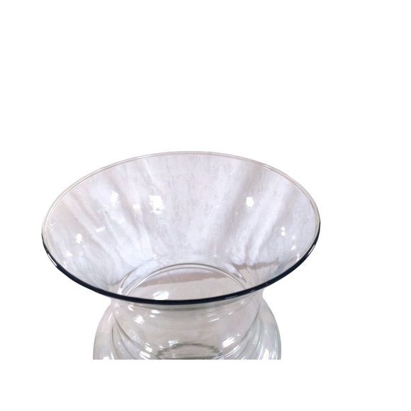 Vintage Hand Blown Clear Glass Large 15"Tall x 8"Topx7" Base Decorative - Picture 5 of 9